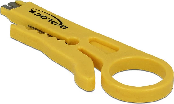 Mjet për zhveshje kabllosh DeLOCK, 1-8 mm, 90 mm, i verdhë