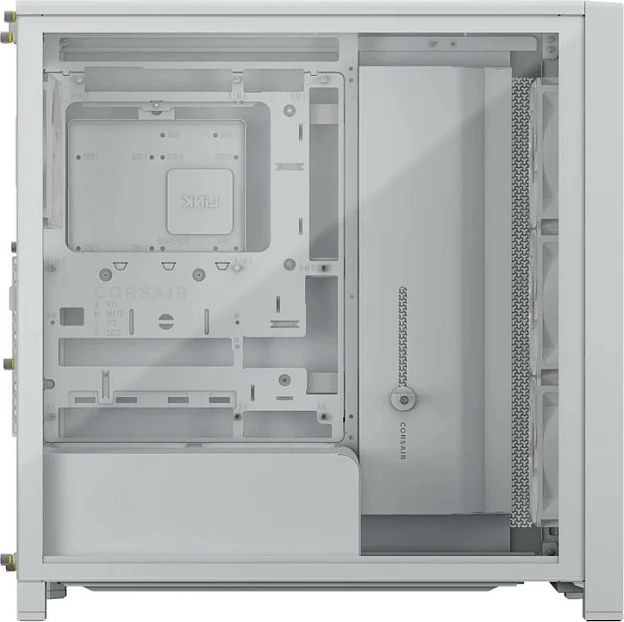 Kasë Corsair FRAME 4000D RS, Midi-Tower E-ATX, qelq i kalitur, USB-C, e bardhë