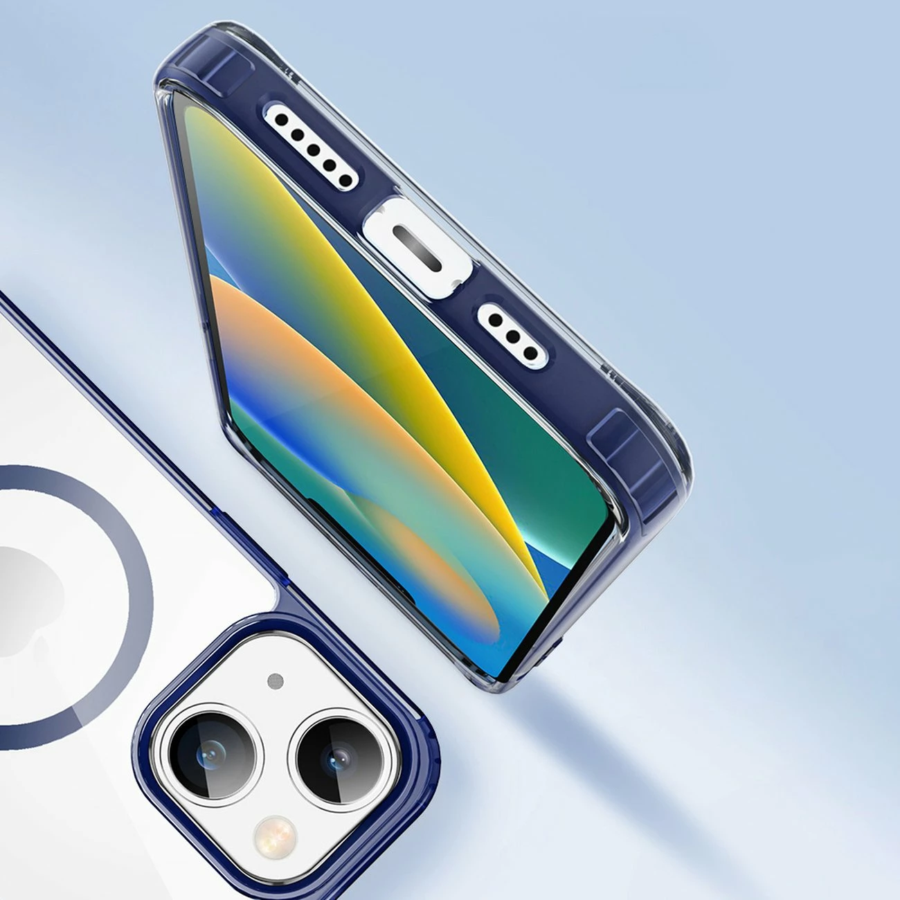 Mbështjellës Dux Ducis Clin2 për iPhone 14, MagSafe, Kaltër