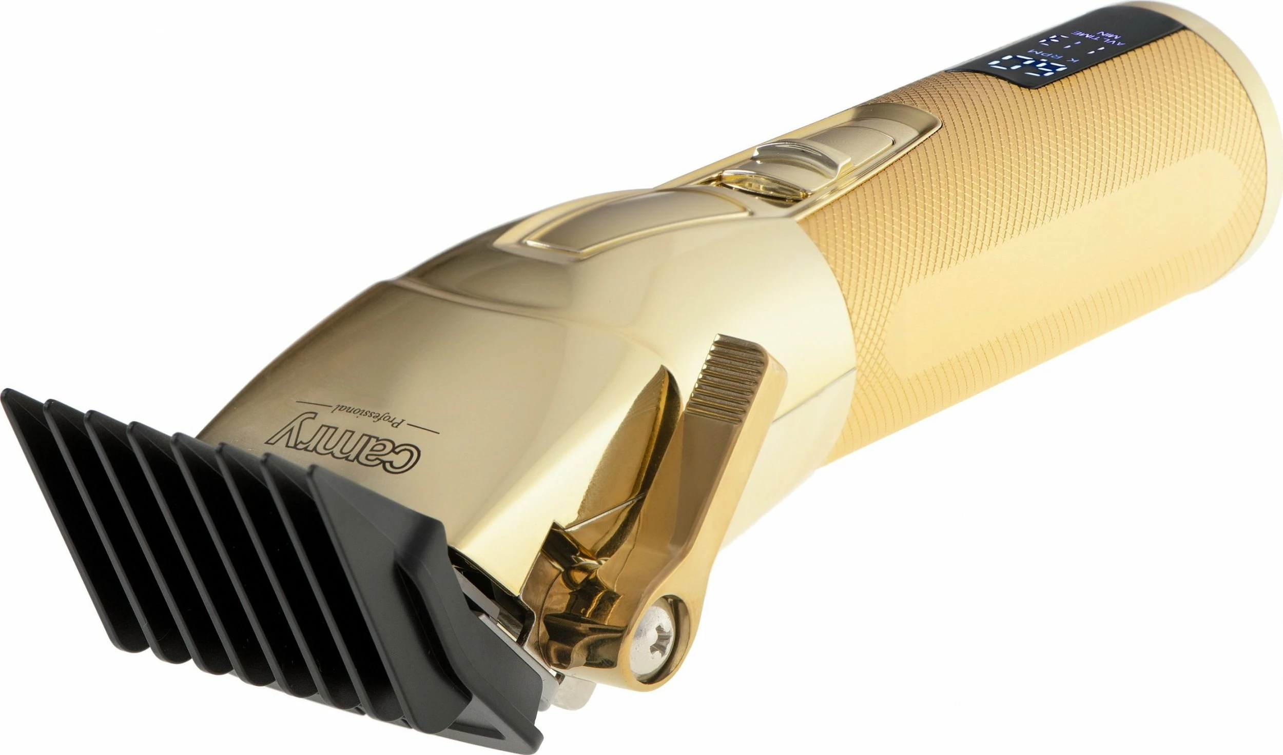 Makinë qethje Camry CR 2835G, 8 nivele 1.5-18 mm, teh qeramik & kokë titaniumi, bateri, USB-C, gold