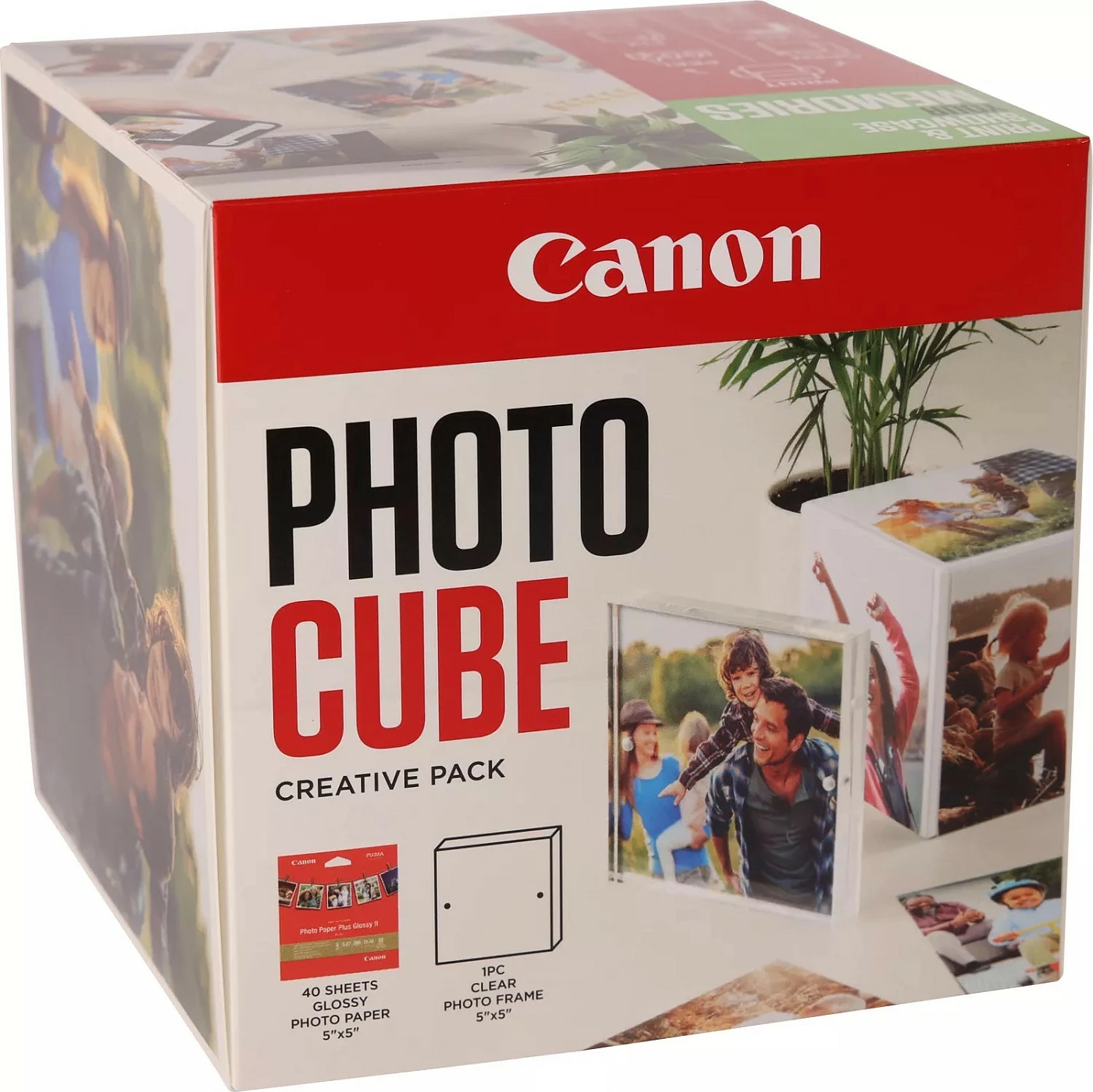 Letër fotografike Canon PP-201 Photo Cube Creative Pack, 13x13 cm, glossy, 40 fletë, e gjelbër