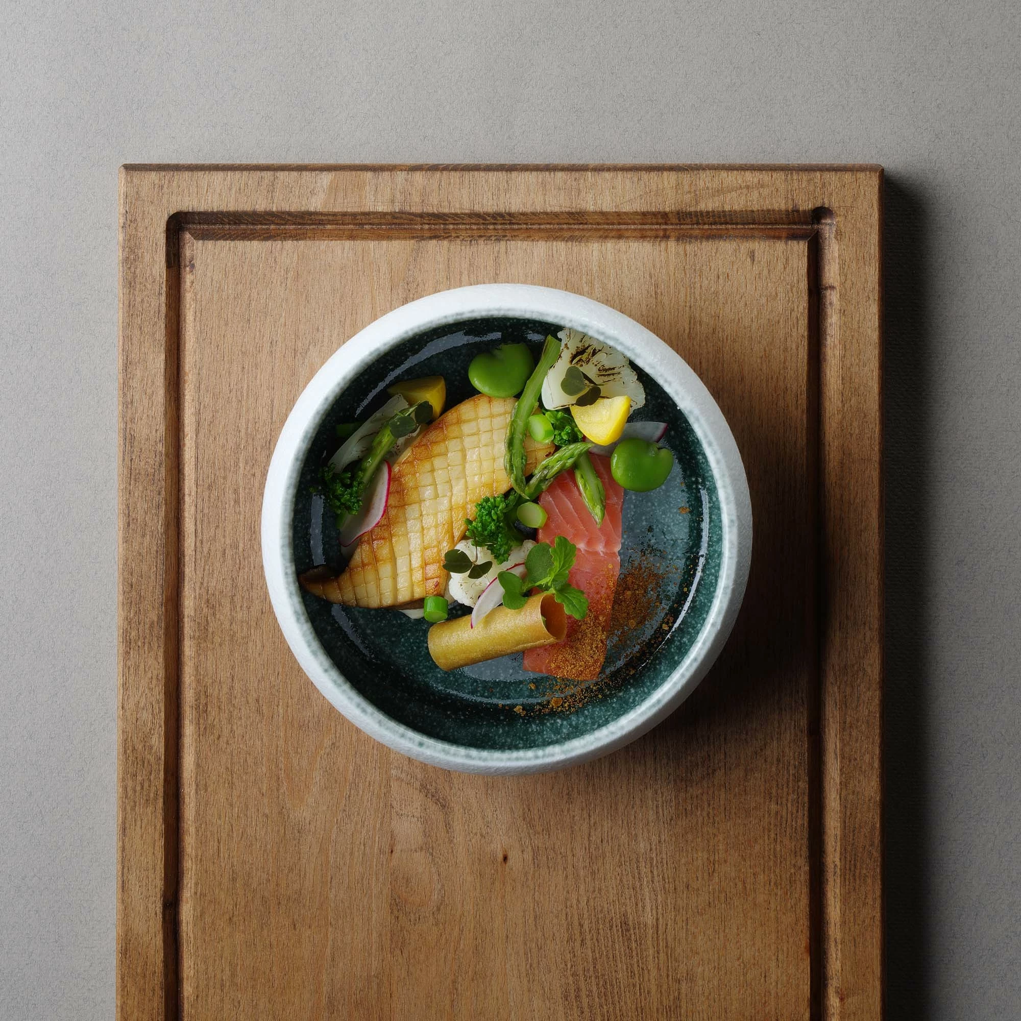 Tas servirjeje Fine Dine Goro 1000 ml Ø195 mm, kaltër, set 2 copë