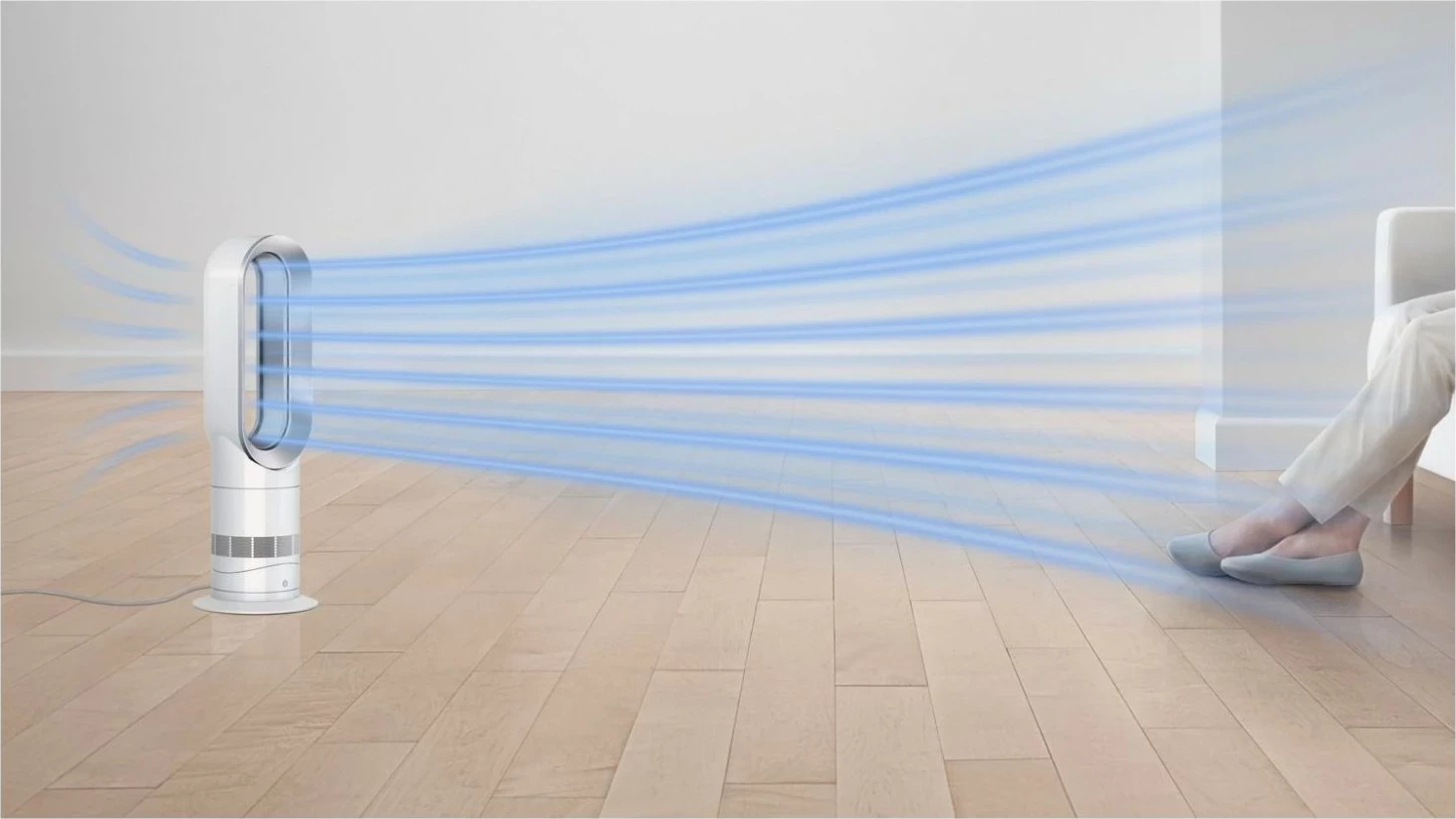 Ngrohës dhe ftohës Dyson AM09 Hot+Cool, plastikë, i bardhë