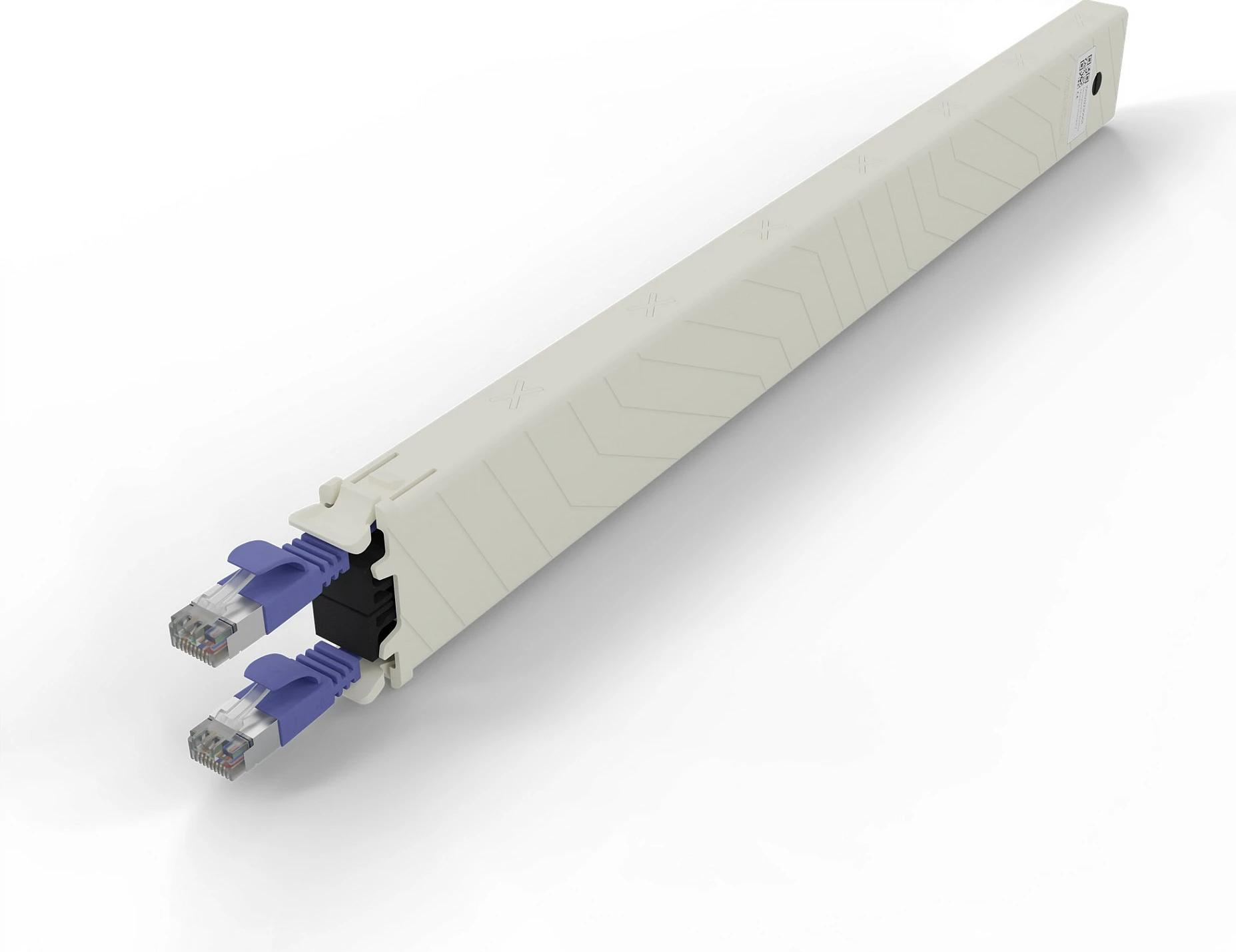 Kasetë kablloje rrjeti PATCHBOX .one 8RU, Cat6a 0.8m STP RJ-45, vjollcë