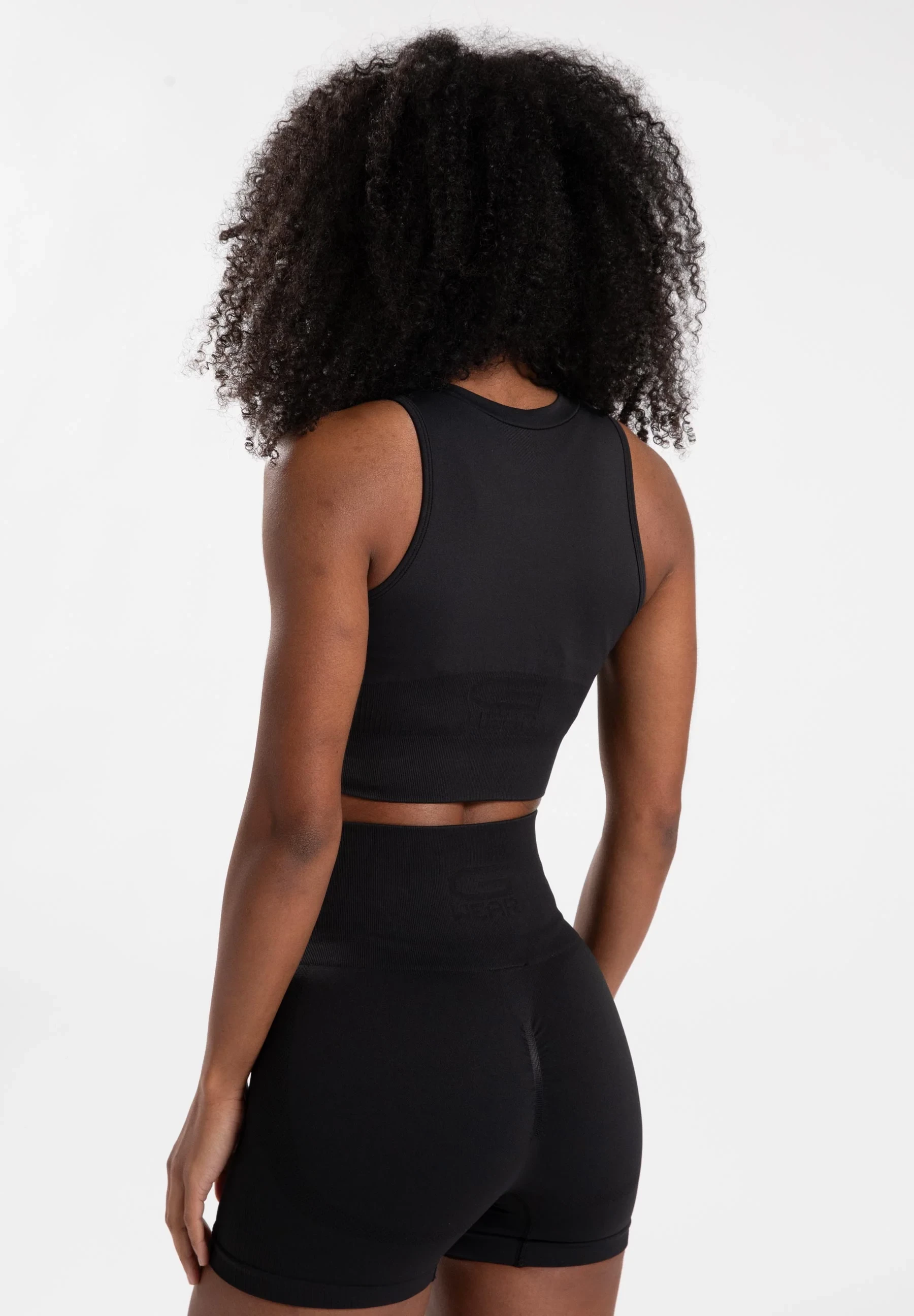 Olivia Seamless Crop Top - Black [Madhësia: XS/S]