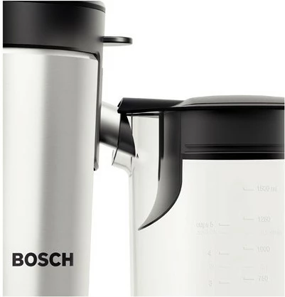 Shtrydhëse lëngjesh Bosch MES4000, 3 L, 1000 W, e zezë, gri, çelik inox