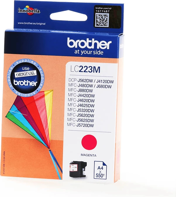 Kasetë boje inkjet, Brother, LC223M, 5.9 ml, rendiment 550 faqe, magenta