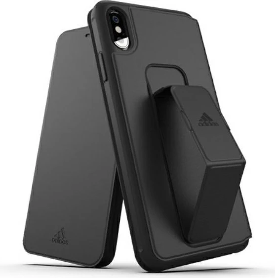 Mbështjellës Adidas SP Folio Grip Case për iPhone XS Max, e zezë