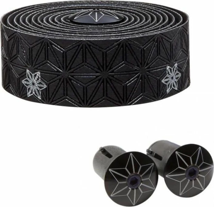 Mbështjellës timoni për biçikletë Supacaz, i zi dhe argjendtë