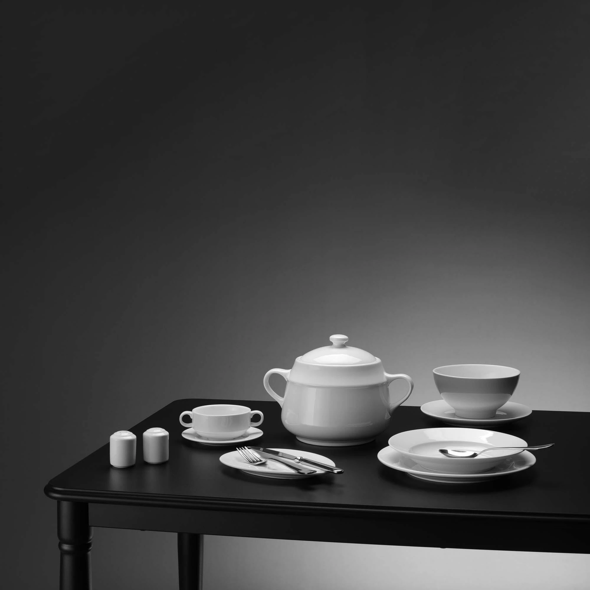 Tas bufeti Fine Dine Pure Crema, 900 ml, Ø210 mm, porcelan, krem, set 6 copë