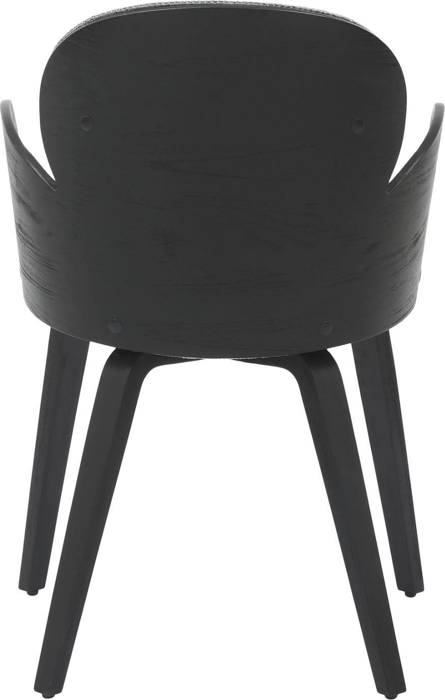 Karrige për ngrënie DARNELL FH9974.02 dru i përpunuar ngjyrë zezë-gri 56x56x83Hcm