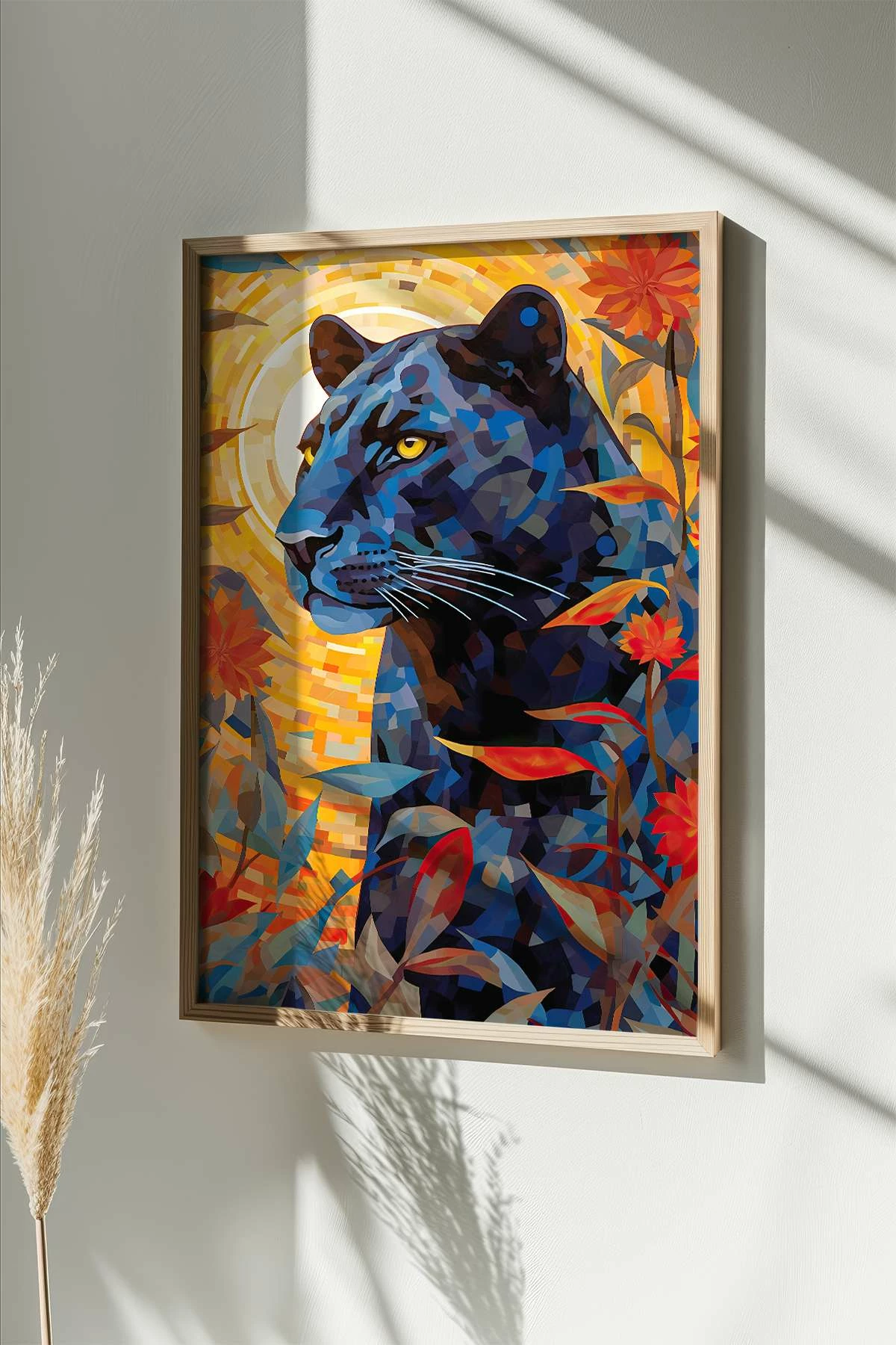 Pikturë dekorative me kornizë, shumëngjyrëshe, Wallity, Mscartmdl19, 33x48cm