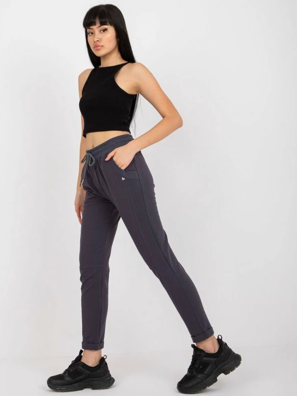 Pantallona sportive BASIC FEEL GOOD, graphite [Madhësia: M]