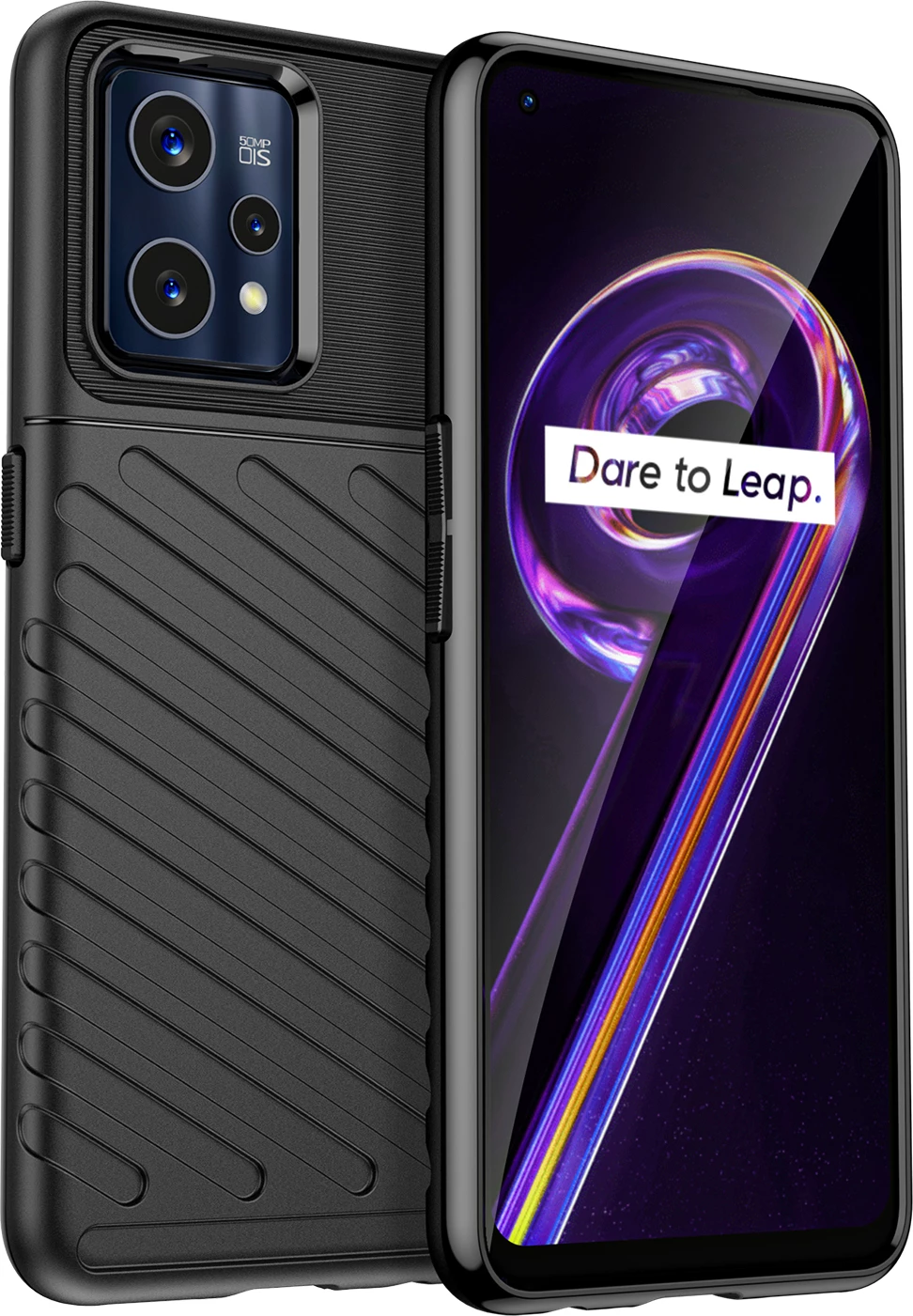 Mbështjellës Hurtel Thunder Case për Realme 9 Pro+, i zi