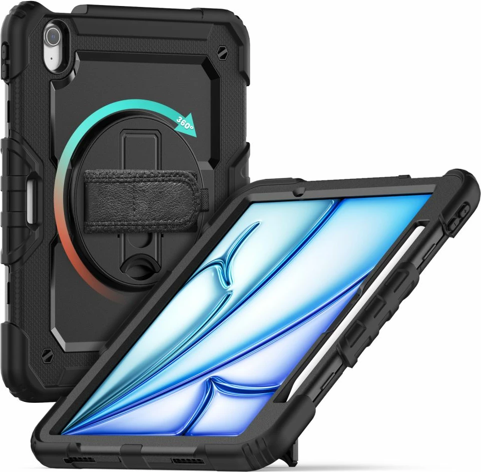 Mbështjellës Tech-Protect Solid360 për iPad Air 11" (2024), i zi