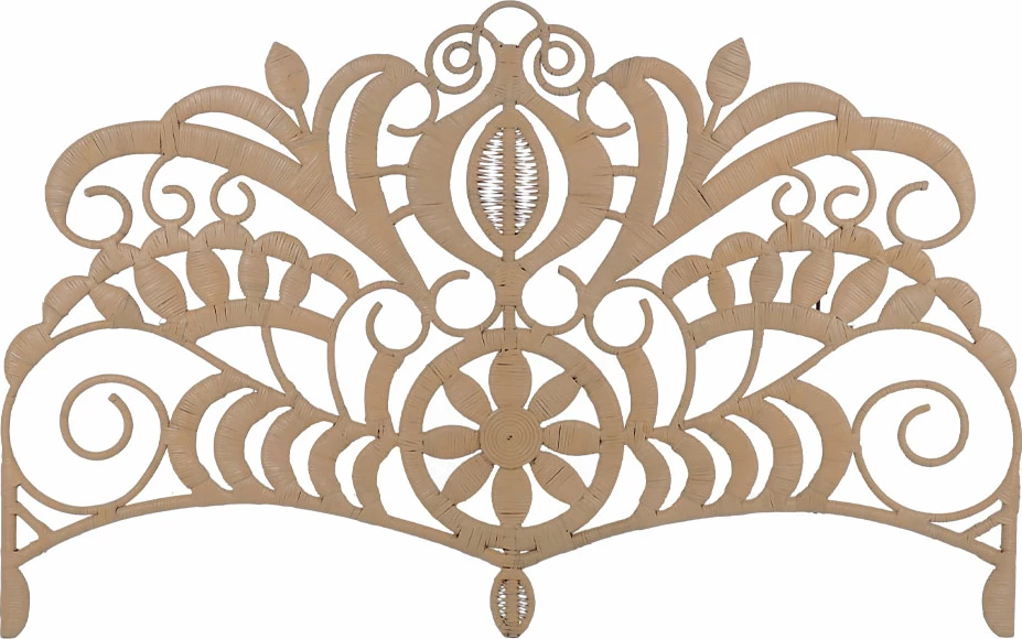 Kryetavolinë Crochet, ratan natyral, 160x3x100