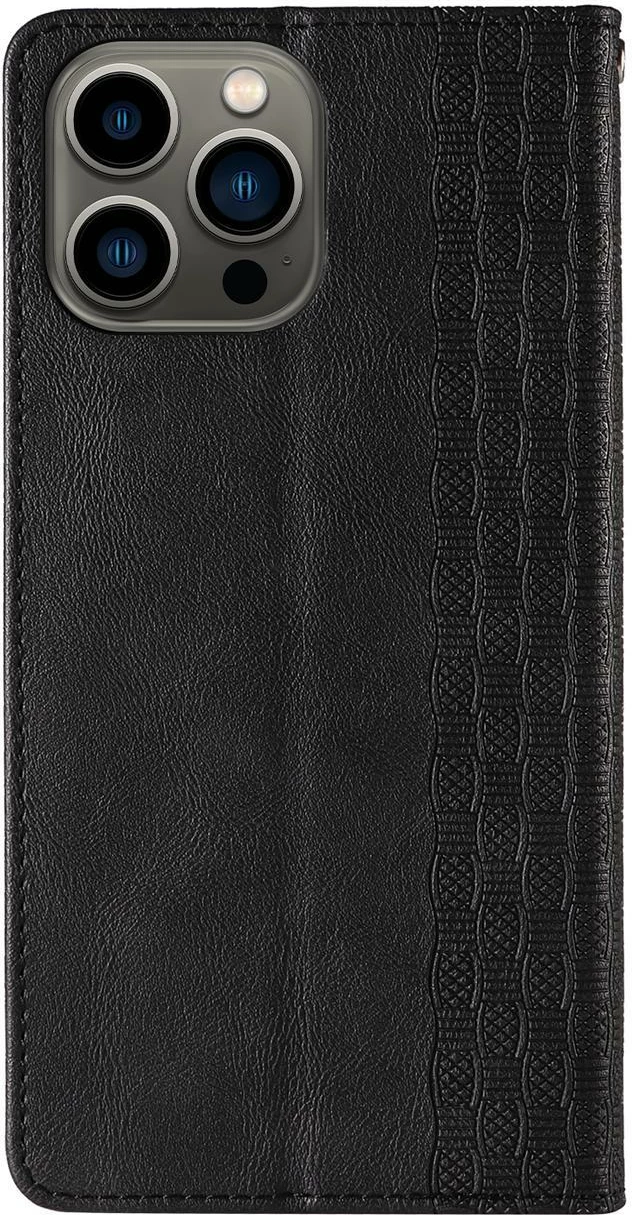 Mbështjellës Hurtel Magnet Strap Case për iPhone 12 Pro, me portofol dhe litar dore, e zezë