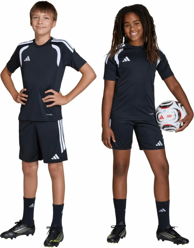 Shorce për fëmijë adidas, zi e bardhë [Madhësia: 152 cm]