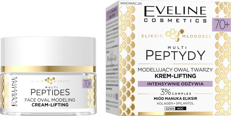 Krem për fytyrë për femra Eveline Cosmetics Elixir of Youth Shaping Face Oval Lifting Cream 70+, 50ml
