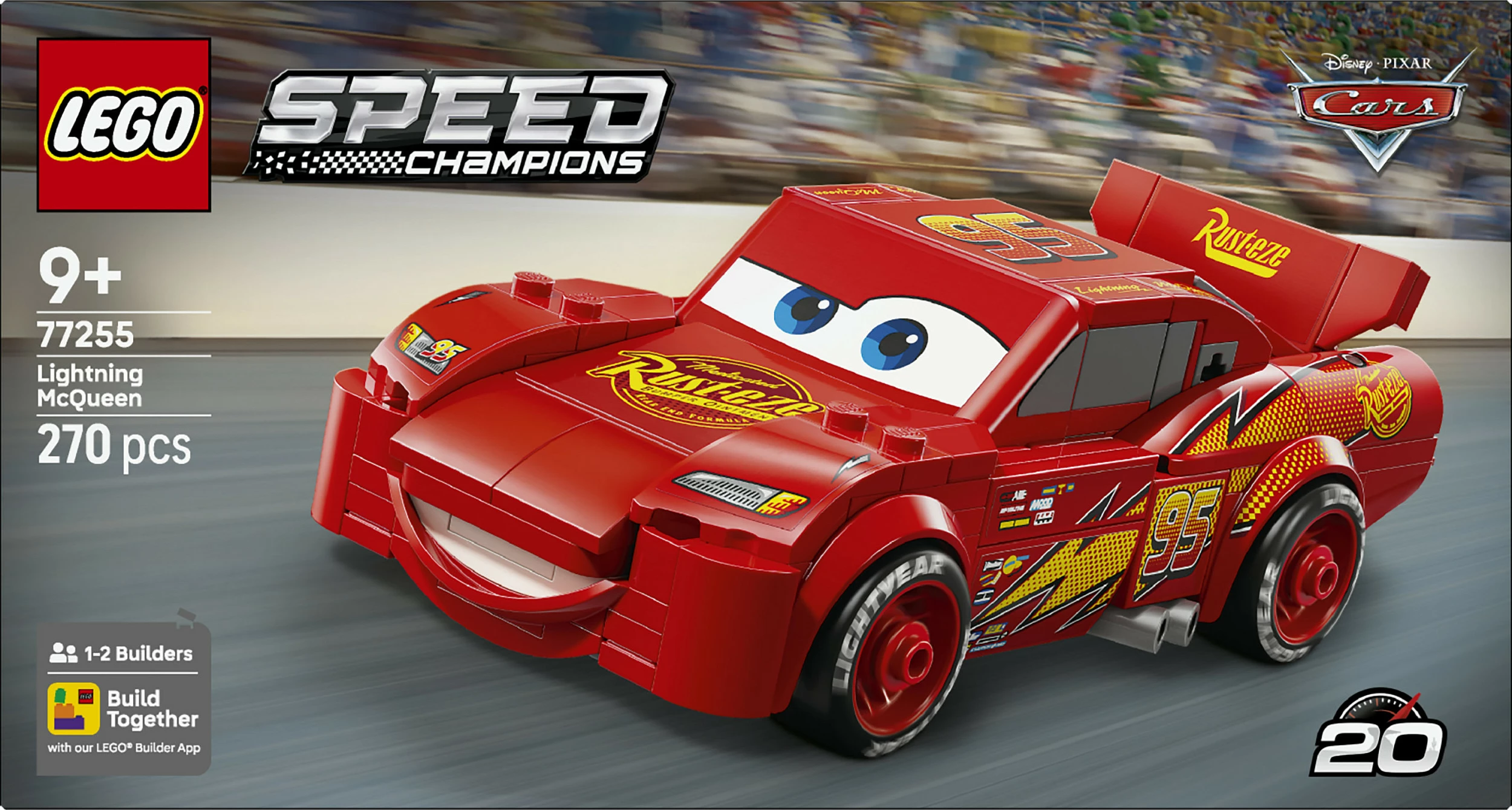Set ndërtimi LEGO Speed Champions Lightning McQueen 77255, 270 copë, 9+ vjeç, shumëngjyrësh