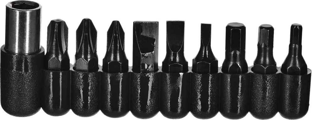 Multivegël AZYMUT Gron, me 11 vegla + 9 bitsa + mbështjellës lëkure