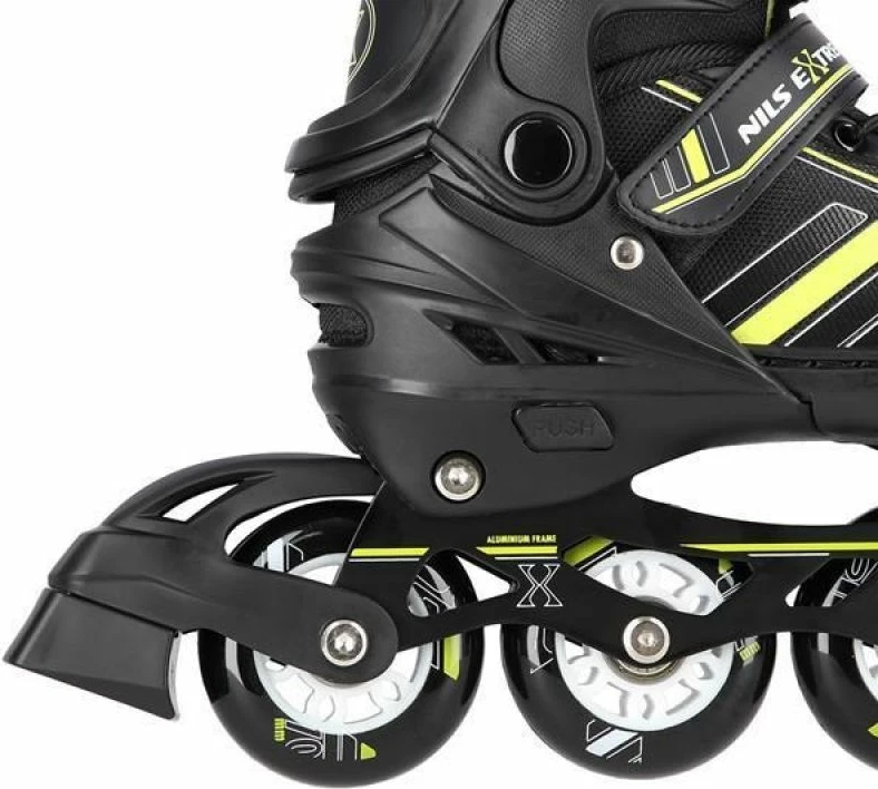 Rollera 2-në-1 Nils Extreme NH18191, të zinj-limon, madhësia L (39-43)