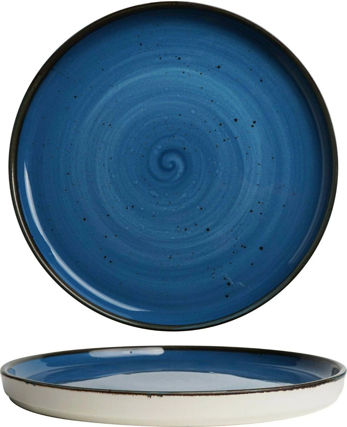 Pjatë me buzë të lartë Fine Dine Iris 270 mm, blu, set 4 copë