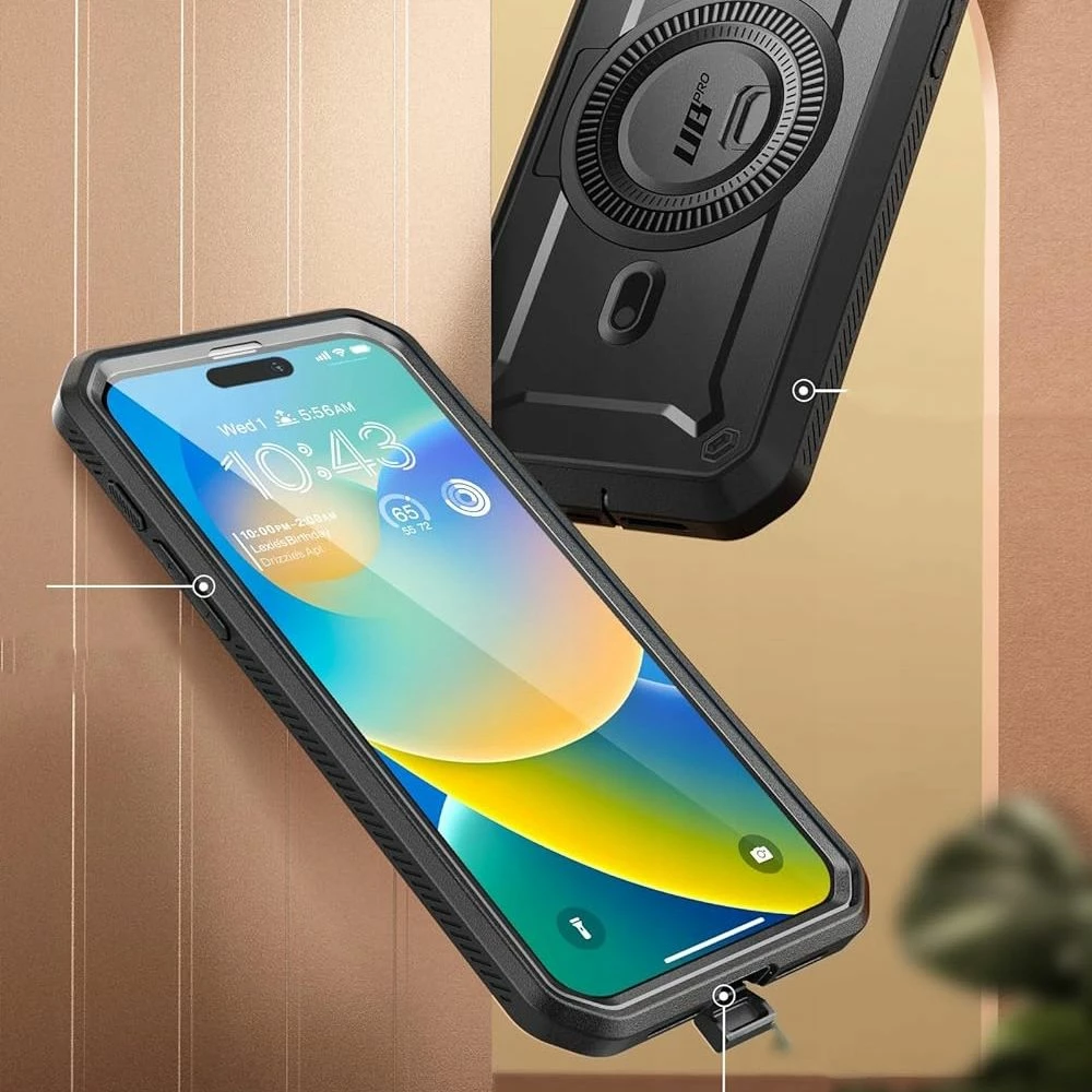 Mbështjellës Supcase Unicorn Beetle Pro Mag për iPhone 15 Pro, MagSafe, i zi