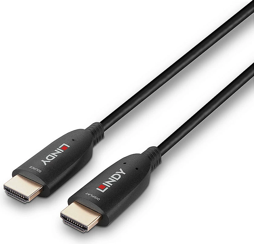 Kabëll HDMI LINDY 20m, Fibre Optike Hybrid, HDMI 2.1, 8K@60Hz, 48Gbps, i zi