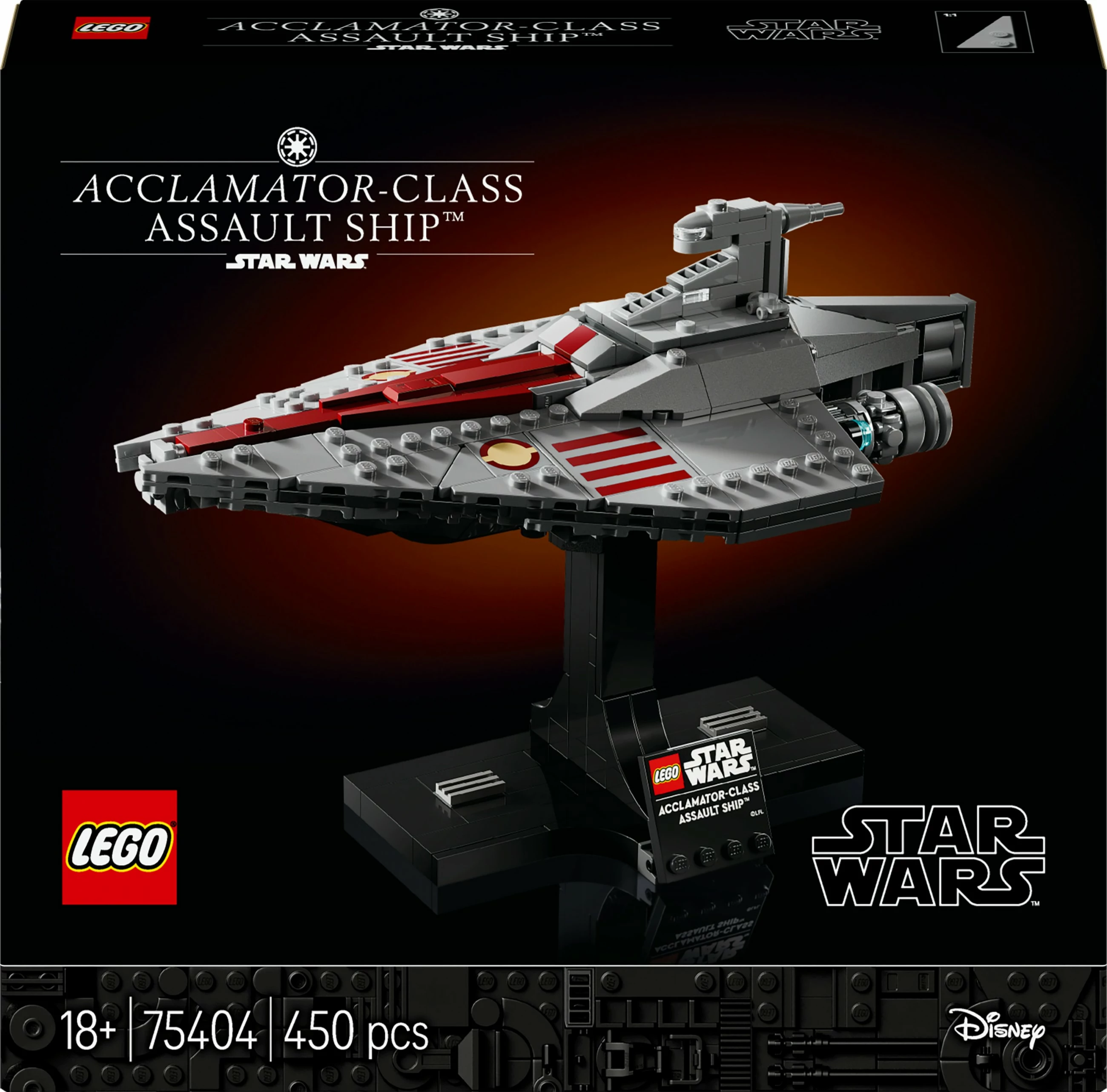 Set ndërtimi LEGO Star Wars 75404 Acclamator-Class Assault Ship, 450 pjesë, multikolor