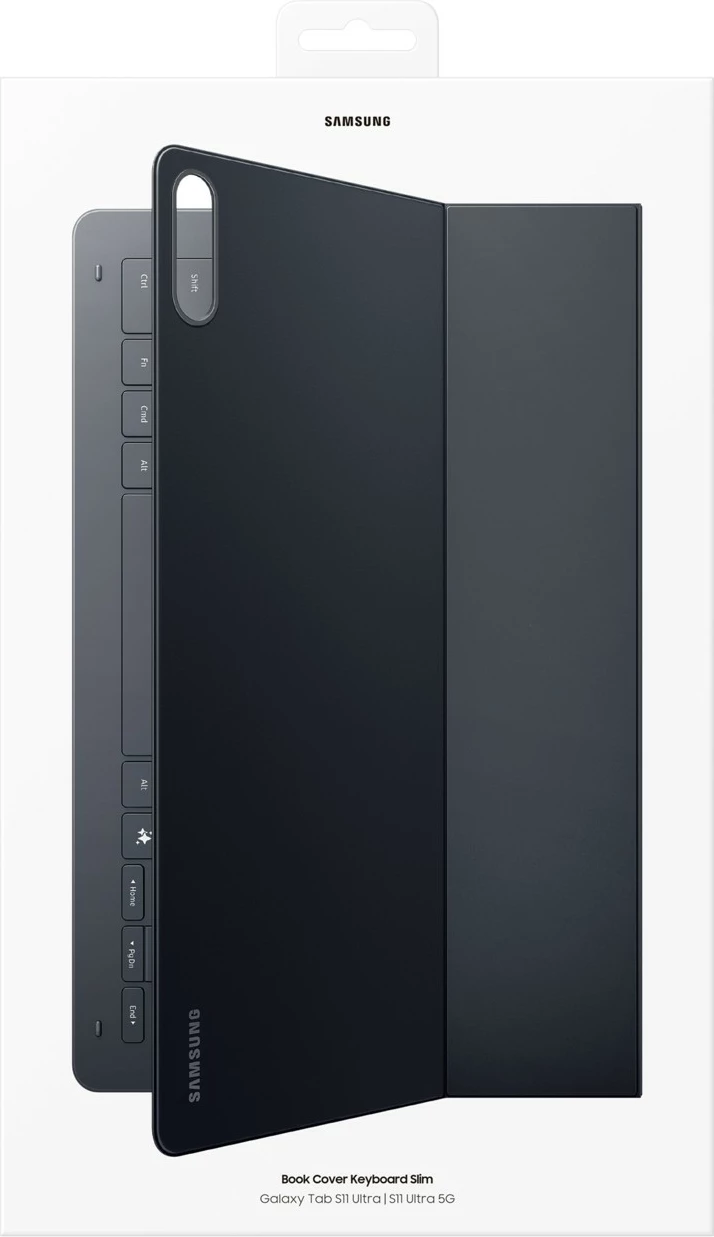 Mbështjellës me tastierë Samsung Book Cover Keyboard Slim për Tab S11 Ultra, e zezë