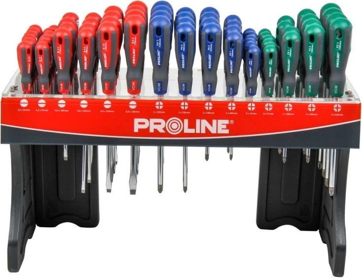 Set kaçavidash PROLINE 10211, 68 copë, me mbajtëse
