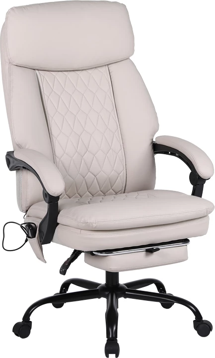 Karrige zyre regjisori Sedici me masazh, ngjyrë bezhë, 72x63x115-123cm