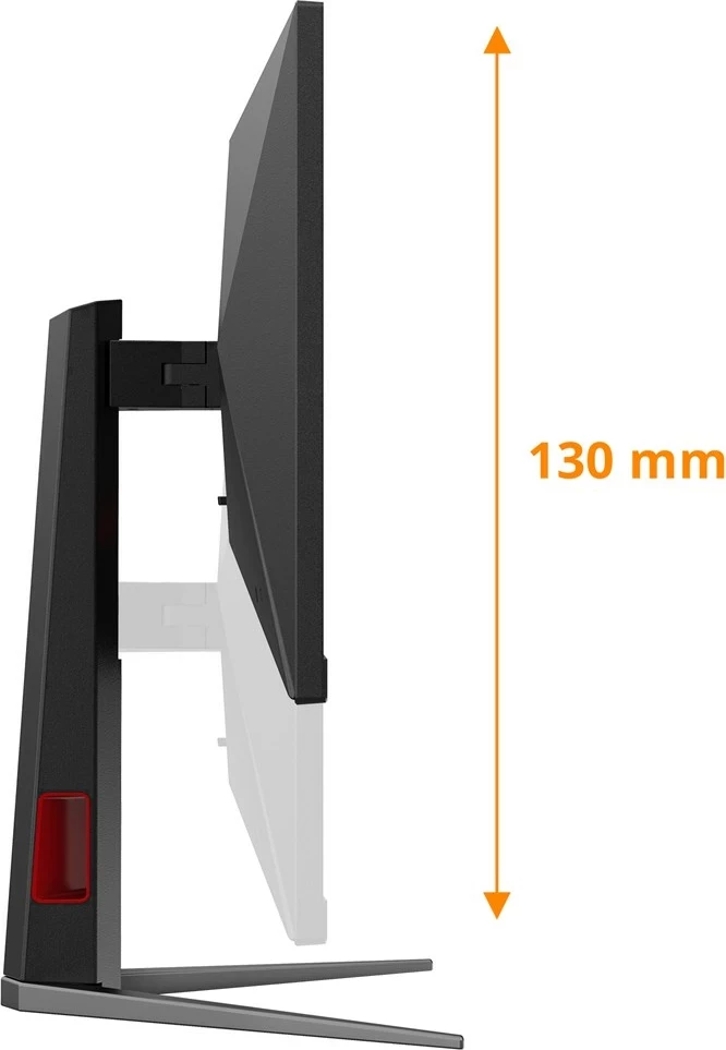 Monitor gaming AOC 24G4HA, 23.8", Full HD, LED, i zi me të kuqe