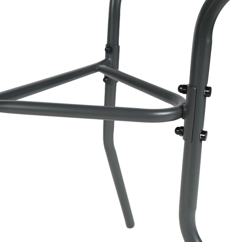 Tavolinë gjysmë-rrethore Bion, xham i valëzuar, metal ngjyrë gri e errët, 70x40x65cm