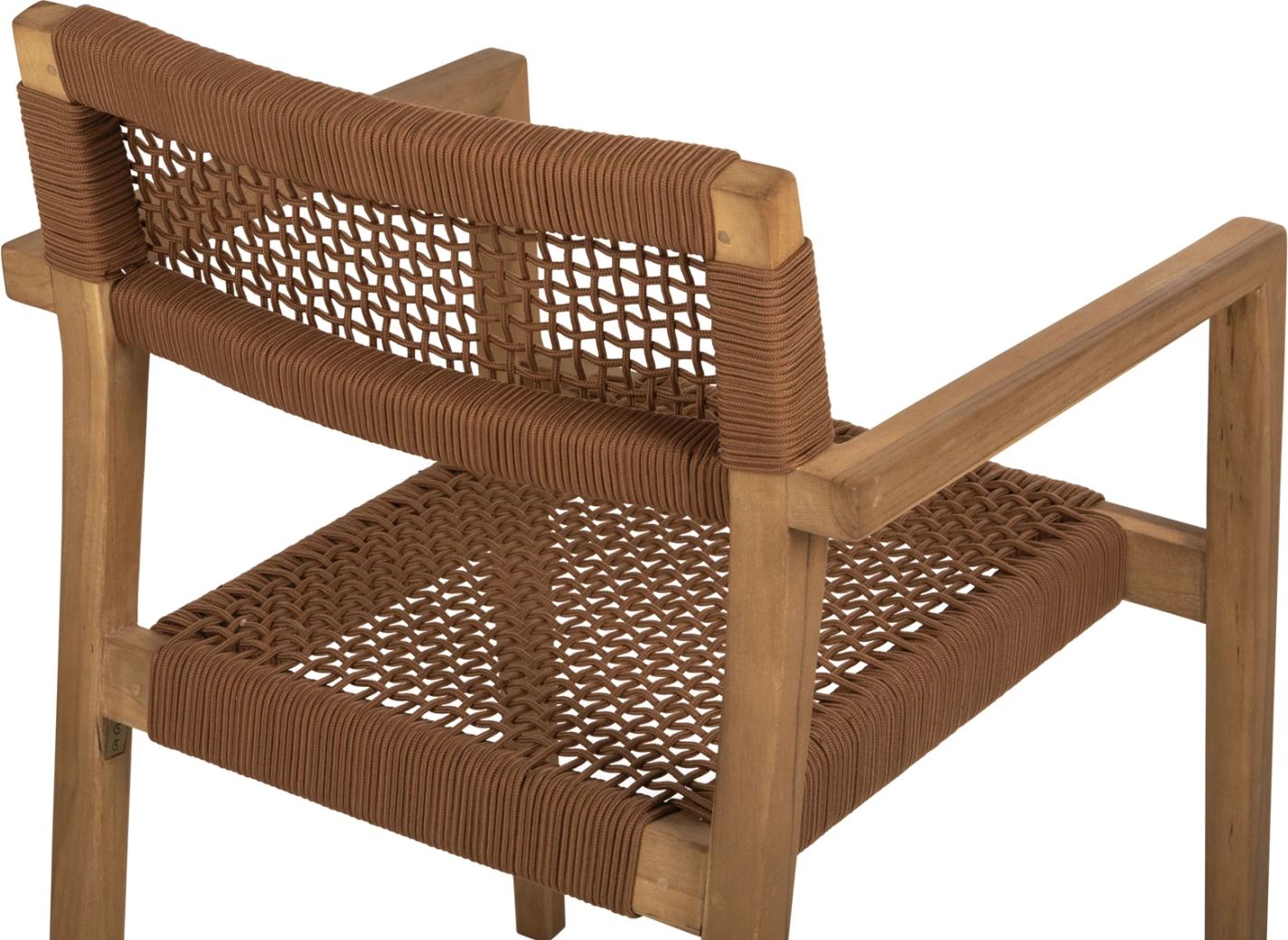 Karrige me krahë CHARLOTTE FH9637.01 dru tik natyral & litar kafe 59x54x83H cm