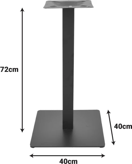 Baza metalike për tavolinë, ngjyrë e zezë, Batan I, 40x40x72cm