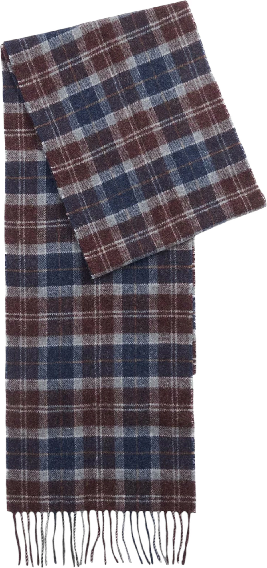 Shall për meshkuj Barbour Tartan Lambswool USC0001, kafe-blu