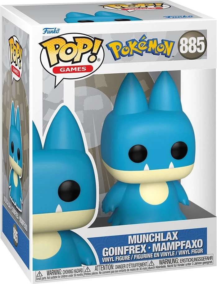 Figurinë koleksionuese Funko POP! Funko Pokémon Munchlax (EMEA), vinyl, blu