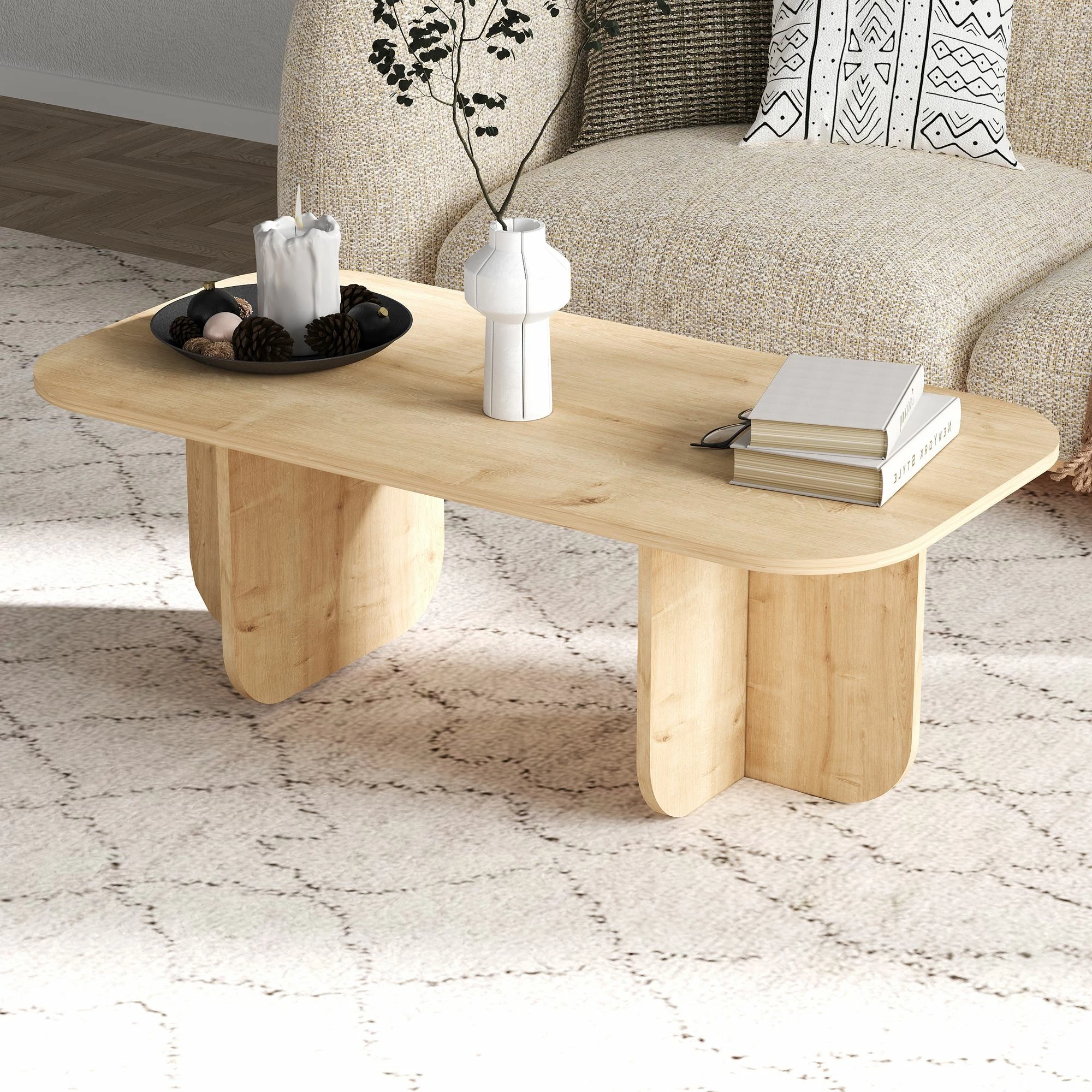 Tavolinë kafeje Skye Decor, Becaj - lisi safir