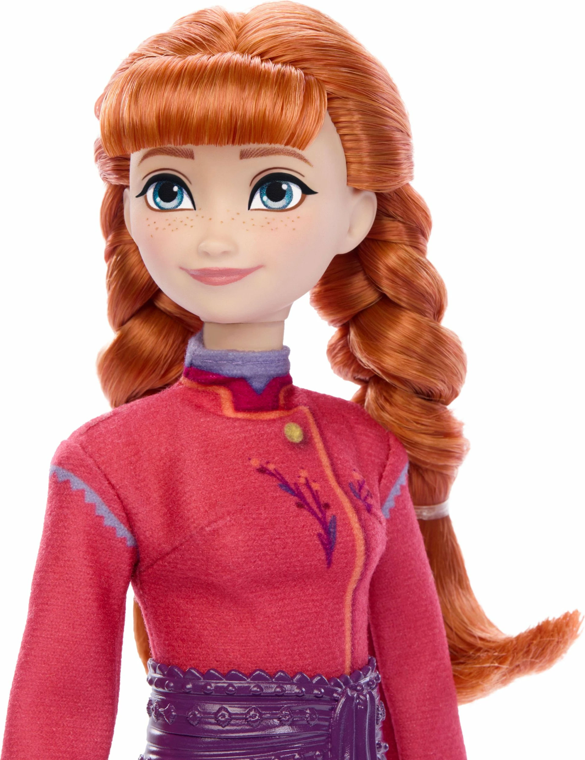 Kukull mode Disney Frozen Anna + Baby Fox JFG17, set me dhelpër të vogël, multicolor