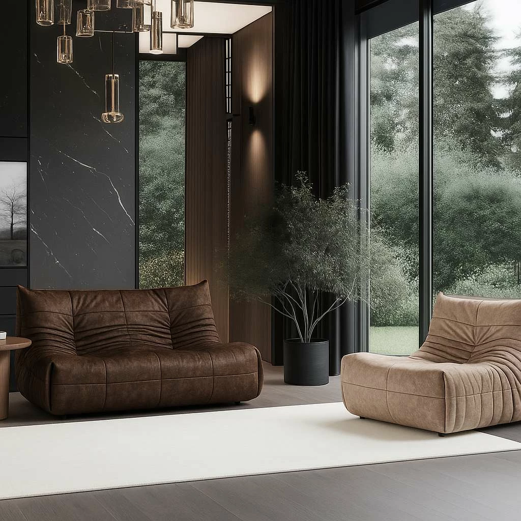 Divan treshe, ngjyrë kafe, Atelier del Sofa, Bocek