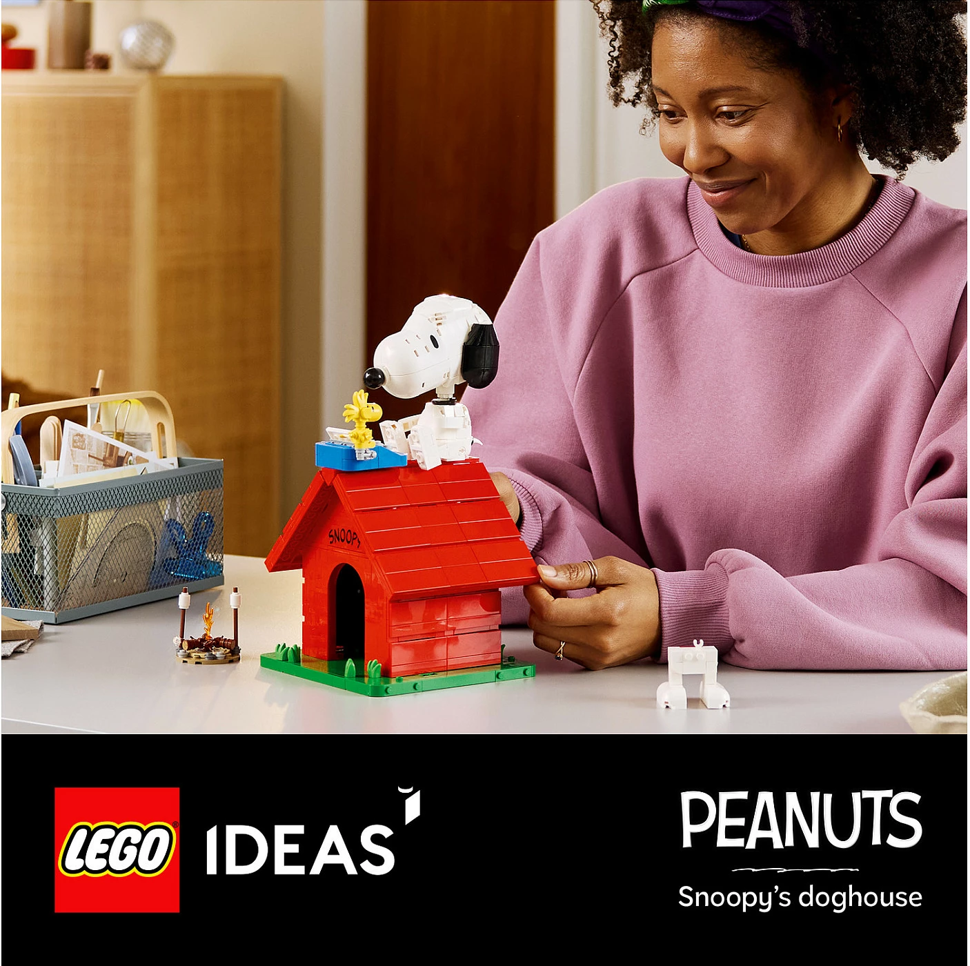 Set ndërtimi LEGO Ideas 21368 Peanuts Shtëpia e qenit e Snoopy, 964 copë, shumëngjyrësh