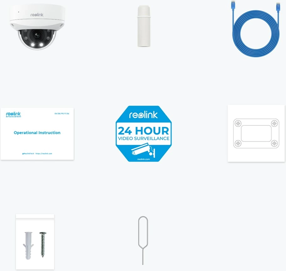 Kamerë Reolink P437, 4K, IK10, PoE, 5X Zoom Optik, Vizion Nata me Ngjyra