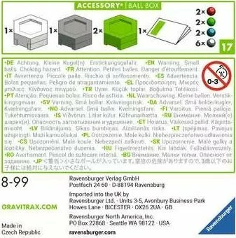 Set aksesor Ravensburger GraviTrax Ball Box 27468 (GXP-884301), 24 topa + 4 kuti