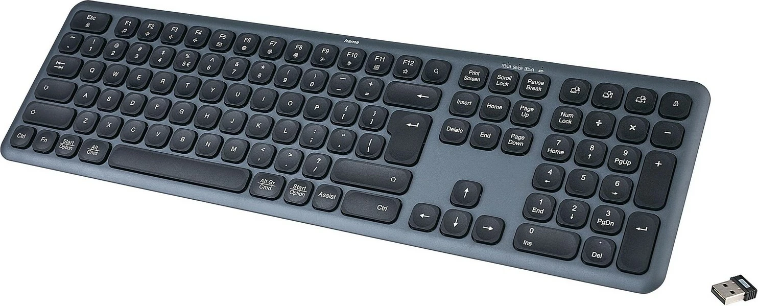 Tastierë Hama WK-550 multi-device, wireless, e zezë