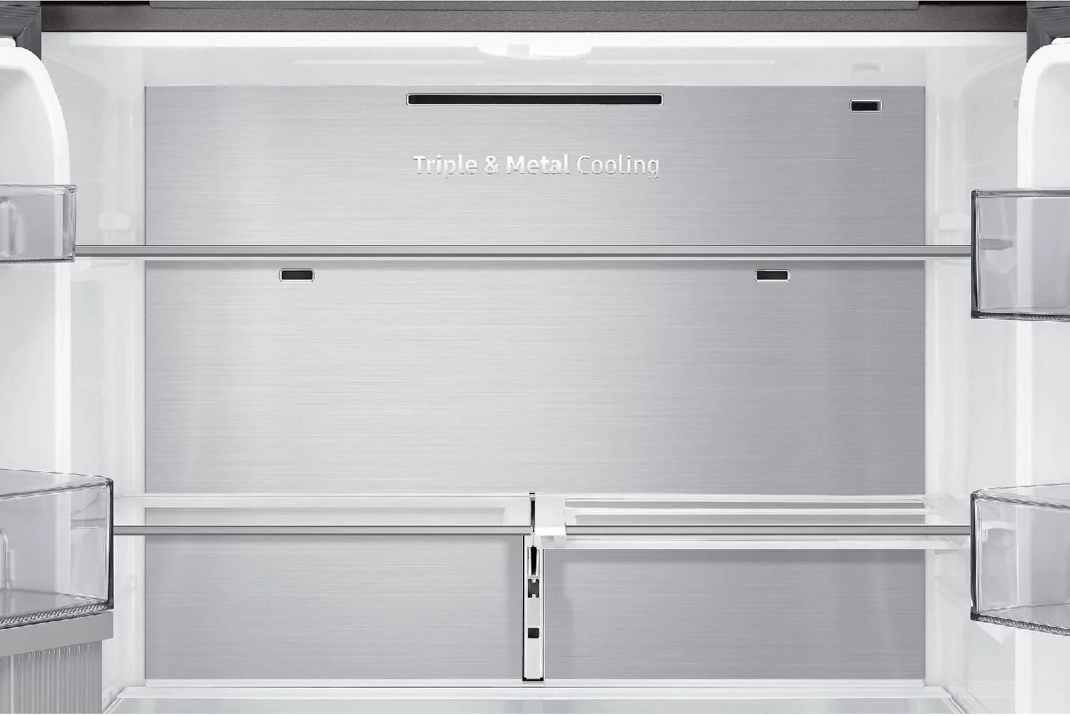 Frigorifer Samsung RF65DG960ESREO 647 L French Door, treftohje, Beverage Center, dy prodhues akulli, Wi‑Fi, klasë energjie E, Real Steel