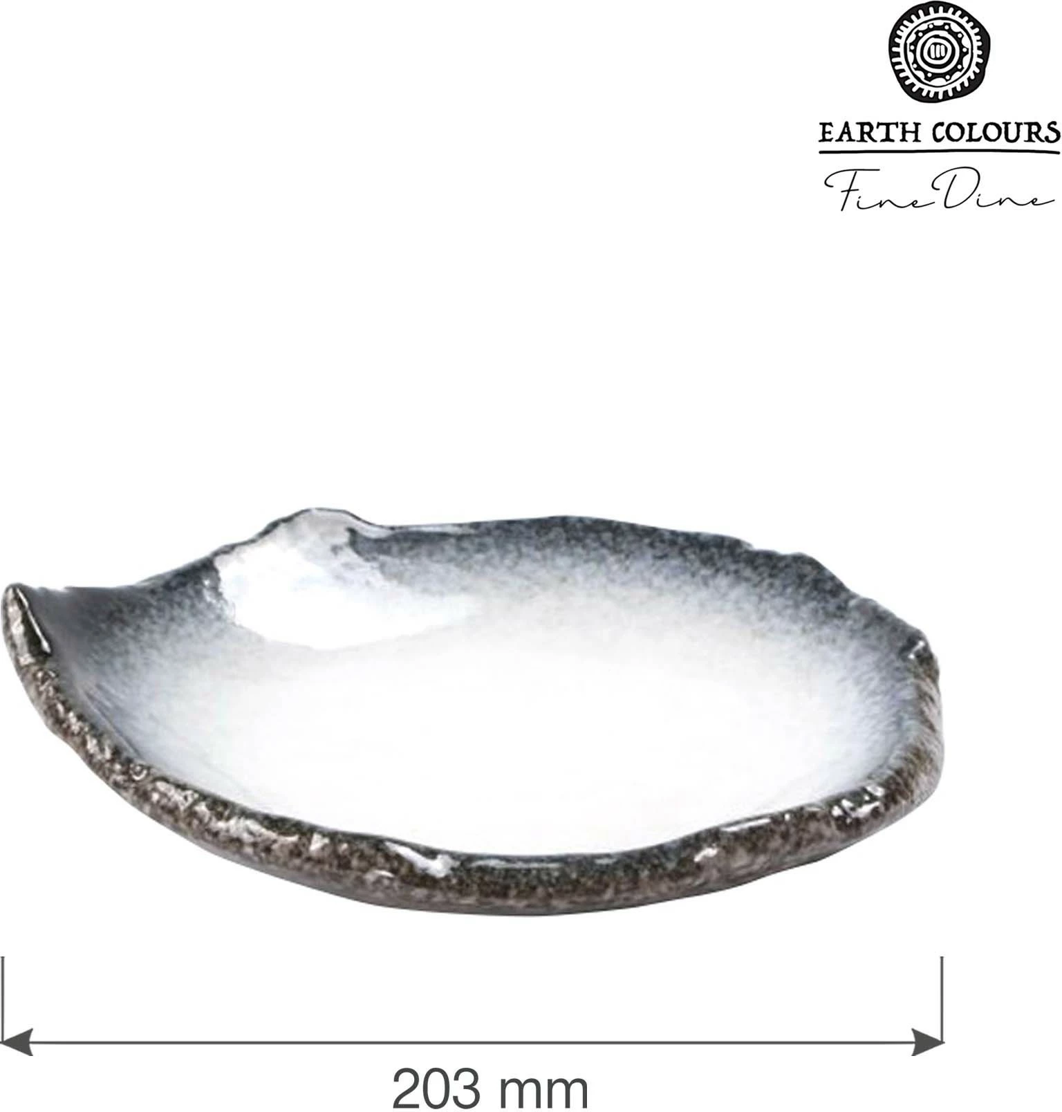 Pjatë prezantimi Fine Dine Silk 203 mm, gri, set 3 copë