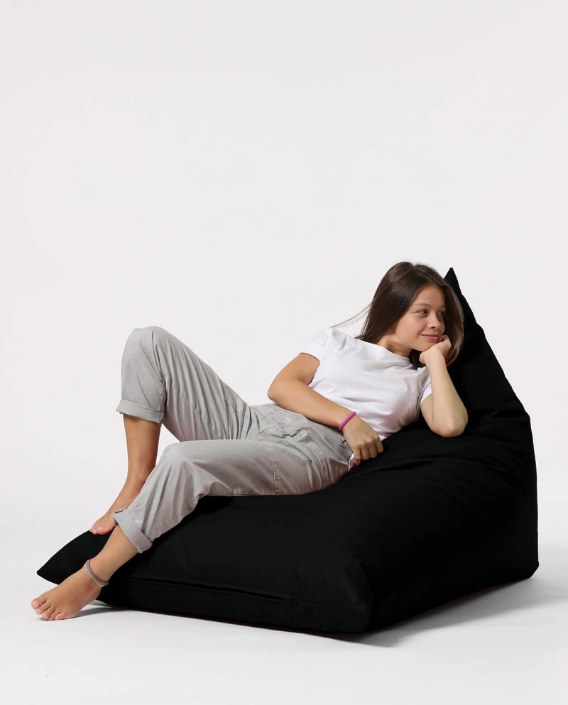 Qese ulëse për kopsht, formë piramide, e zezë, Atelier del Sofa, Pyramid Big Bed Pouf
