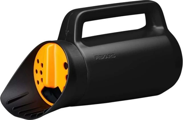 Shpërndarës dore, Fiskars, Solid 1057076, 3 rregullime, Easy-Lock, e zezë/portokalli